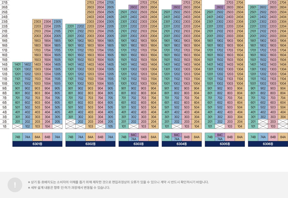 아테라 평택고덕 동호 배치도